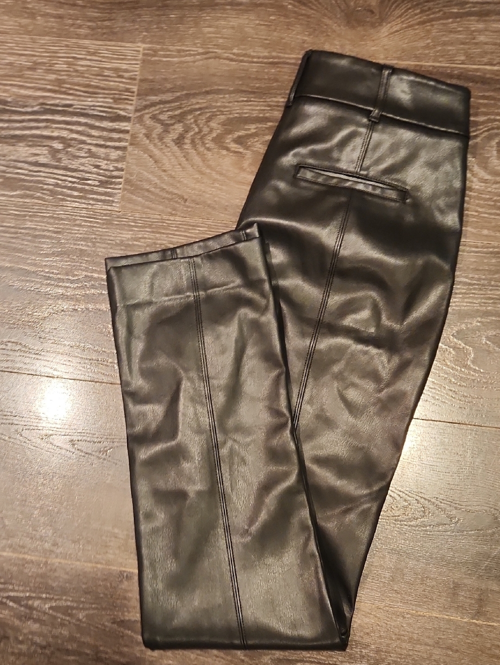 ❤️ NWOT! WHITE HOUSE BLACK MARKET HIGH RISE SLIM VEGAN LEATHER TROUSERS / PANTS - Picture 14 of 15